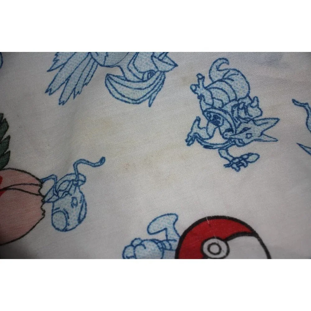 Vintage Pokemon Springs Made In USA AOP All Over Print Twin Bedsheet A1204